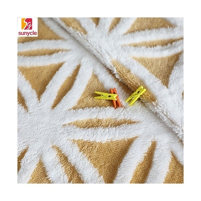 Sonnenblumen-Jacquardwebstuhl Shu Velveteen Fabric 280gsm für Haupttextildecke Pillowslip