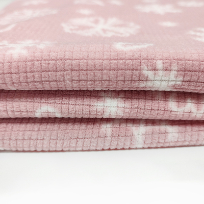 Weicher Jacquardwebstuhl druckte Rosa-polares Mikrogewebe 160gsm