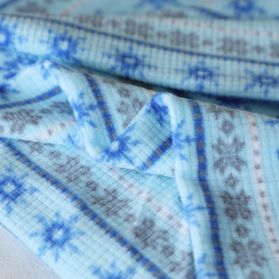 Druckjacquardwebstuhl des Schneeflocken-Muster-Mikrovlies-Gewebe-eins Seite
