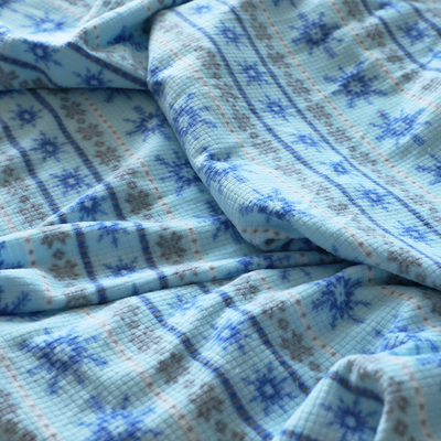 Druckjacquardwebstuhl des Schneeflocken-Muster-Mikrovlies-Gewebe-eins Seite