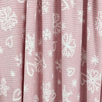Weicher Jacquardwebstuhl druckte Rosa-polares Mikrogewebe 160gsm