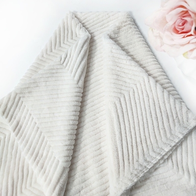 Kurzer fester Sherpa-Faux-Plüsch prägte Kaninchen für Sofa Cover
