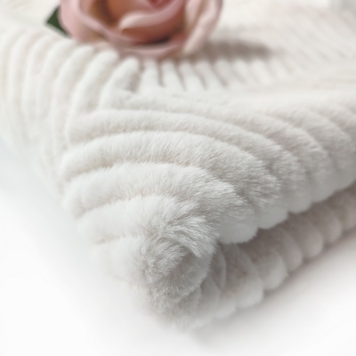 Kurzer fester Sherpa-Faux-Plüsch prägte Kaninchen für Sofa Cover