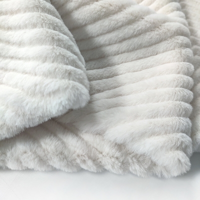 Kurzer fester Sherpa-Faux-Plüsch prägte Kaninchen für Sofa Cover